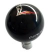 C7 Corvette Knob Black With Flags and Corvette Logo